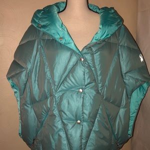 Spyder Solitude poncho down jacket